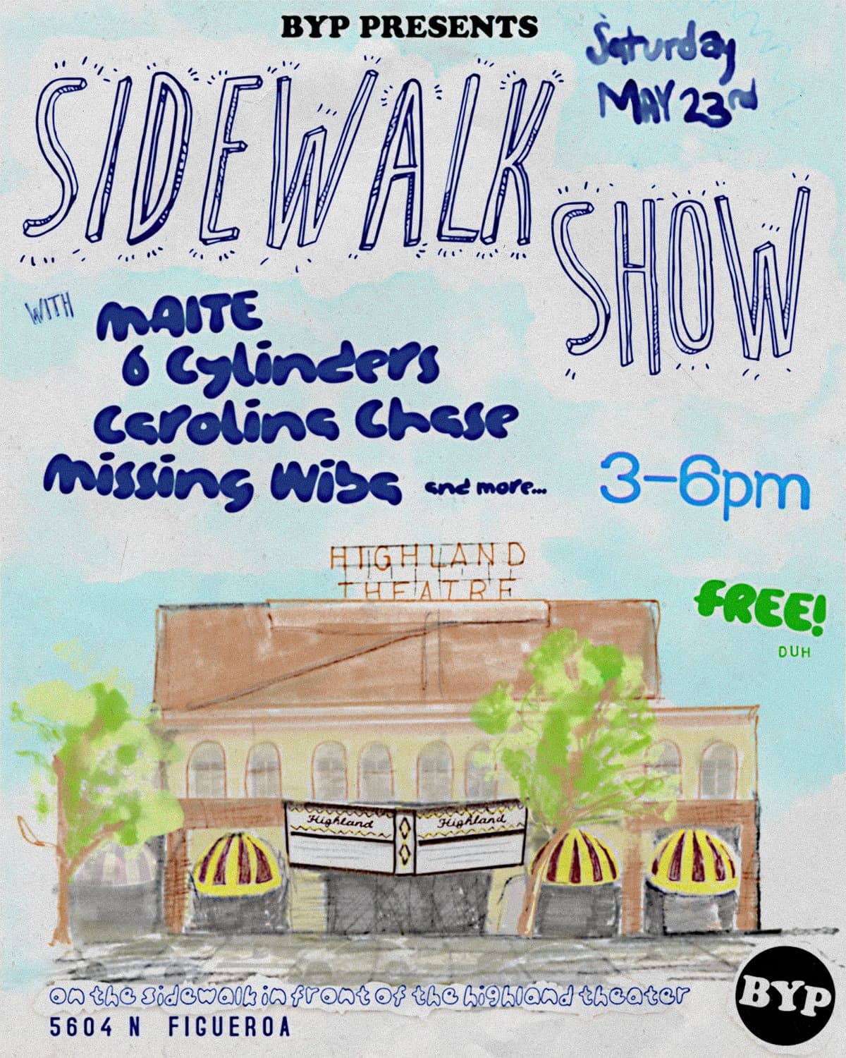 Sidewalk Show: Maite, 6 Cylinders, Carolina Chase, Missing Wiba
